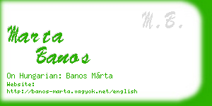 marta banos business card